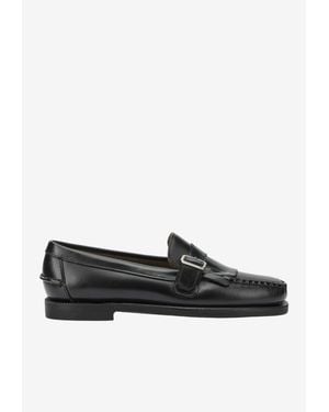 Sebago Ales Brushed Leather Loafers - Black