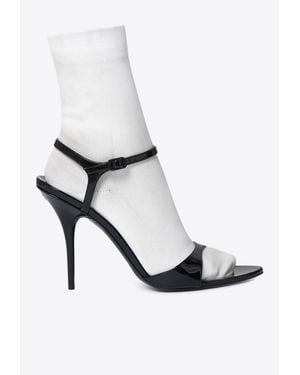 Balenciaga Avenue Patent Leather Sock Pumps - White