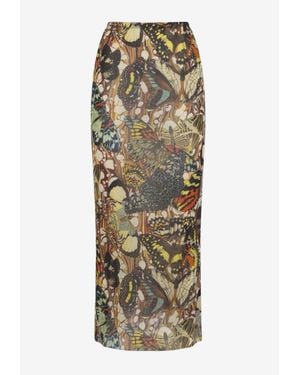 Jean Paul Gaultier The Butterfly Long Skirt - Multicolour