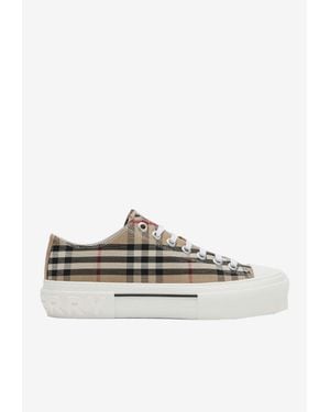 Burberry Vintage-Check Low-Top Sneakers - Natural