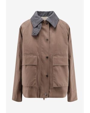 Brunello Cucinelli Techno Canvas Jacket - Brown