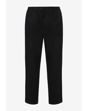 Etro Drawstring Straight-Leg Pants - Black