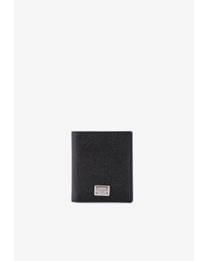 Dolce & Gabbana Logo Plaque Leather Bi-Fold Wallet - White