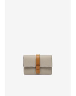 Loewe Small Vertical Grained Leather Wallet - White