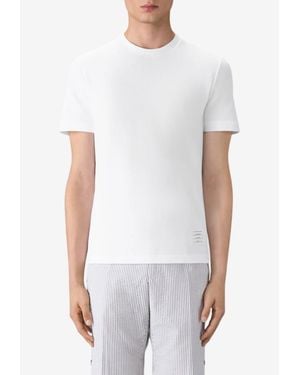 Thom Browne 4-Bar Stripes Classic Pique T-Shirt - White