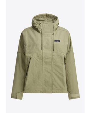 Patagonia Logo-Patched Zip-Up Jacket - Green