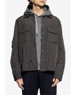 Dolce & Gabbana Logo Plaque Overshirt - Gray
