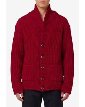 Barena Cavana Cota Shawl-Collar Cardigan - Red