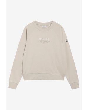 Moncler Logo Fleece Sweatshirt - White