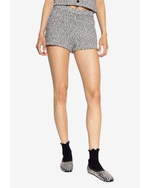 Tory Burch Tweed Mini Shorts - Blue