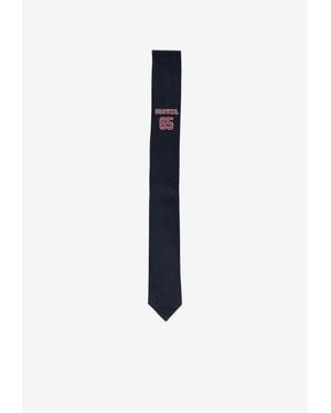 Thom Browne Browne 65 Silk Tie - Blue
