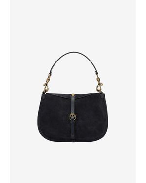 Etro Small Pony Suede Shoulder Bag - Blue