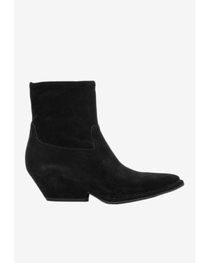 Roberto Del Carlo Crio 50 Suede Wedge Ankle Boots - Black