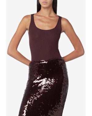 Roberto Collina Ribbed Wool Tank Top - Red