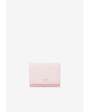 Ferragamo Tri-Fold Compact Leather Wallet - Pink