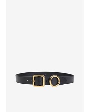 Jacquemus Circle And Square Buckle Belt - White