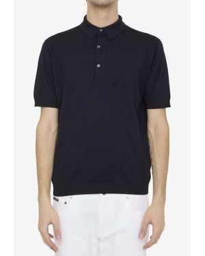 John Smedley Adrian Polo T-Shirt - Blue