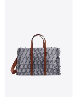 Fendi Monogram Tote Bag - Blue