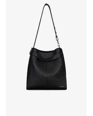 Givenchy Medium Grained Leather Belted Shoulder Bag - Black