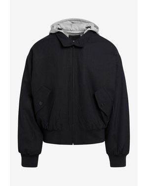 Prada Wool Hooded Jacket - Blue