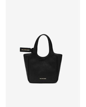 Balenciaga Laundrette Leather Top Handle Bag - Black