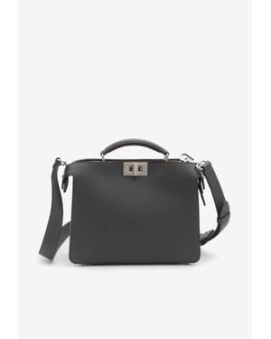 Fendi Small Peekaboo Iseeu Messenger Bag - Black