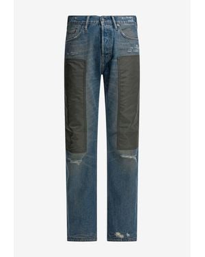 Acne Studios Patchwork Distressed Jeans - Blue