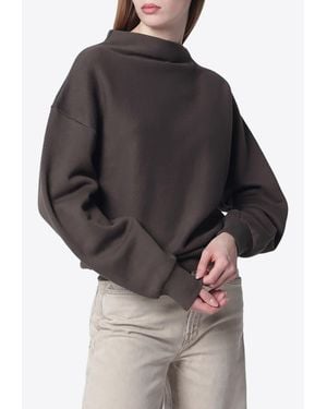 6397 Draped Crewneck Sweatshirt - Gray