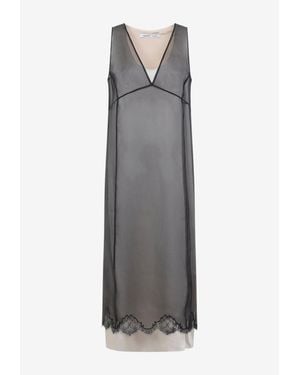 Carven Layered Lingerie Midi Dress - Gray