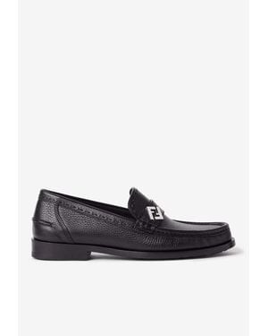 Fendi Ff Metal Driving Loafers - Multicolour