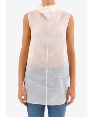 The Row Mora Silk Sleeveless Tunic - White