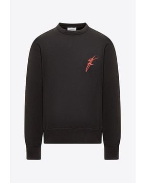 Ferragamo Logo Crewneck Sweatshirt - Black