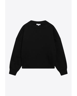 Alaïa Basic Crewneck Sweatshirt - Black