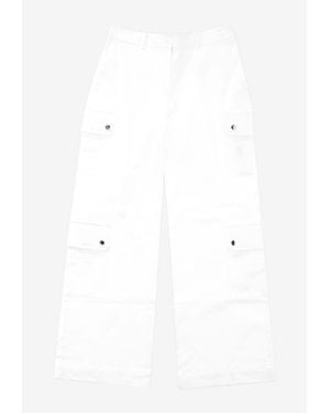 P.A.R.O.S.H. Celebrity Wide-Leg Casual Pants - White