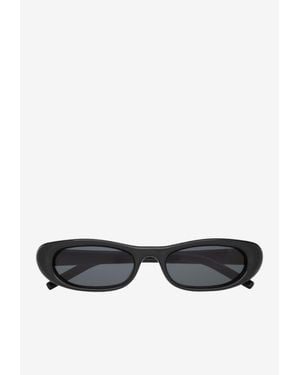 Saint Laurent Shade Plump Pillow Cat-Eye Sunglasses - Black