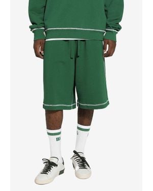 Dolce & Gabbana Logo-Embroidered Track Shorts - Green