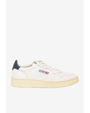 Autry Medalist Leather Sneakers - Natural