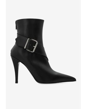 McQueen Heron 105 Pointed Ankle Boots - Black
