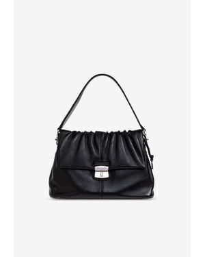 Marc Jacobs Cristina Leather Shoulder Bag - Black
