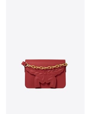 MCM Himmel Laurel Grained Leather Clutch Bag - Red