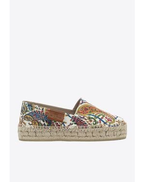 Etro Paisley Patterned Espadrilles - White