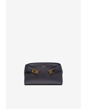 Ferragamo Small Hug Calf Leather Crossbody Bag - White