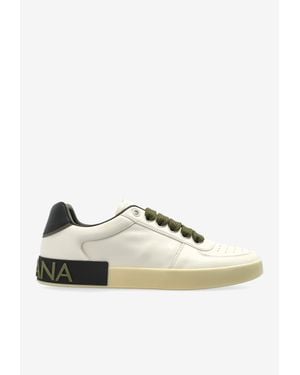Dolce & Gabbana Portofino Low-Top Sneakers - Natural