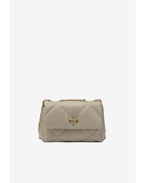 Tory Burch Small Kira Quilted Leather Shoulder Bag - Natural