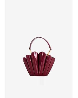 Mlouye Micro Seashell Patent Leather Crossbody Bag - Red