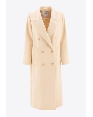 IVY & OAK Clemence Double-Breasted Coat - Natural