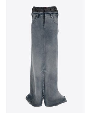 Maison Margiela Anonymity Of The Lining Maxi Denim Skirt - Gray