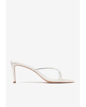 Black Suede Studio Jade 65 Crystal Embellished Sandals - White