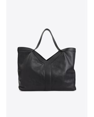 Saint Laurent Large Y Calf Leather Tote Bag - Black