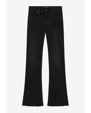 Balenciaga Logo Patch Boot-Cut Jeans - Black